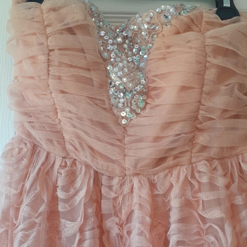Trixie, juniors 5, prom dress, blush pink